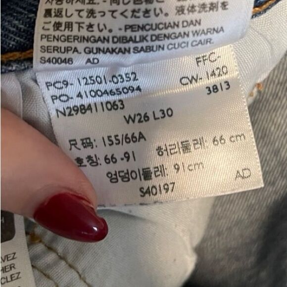 Levi’s Premium- Women’s Boyfriend Patchwork Jeans Button Fly, Size 26 / 30 - Picture 3 of 13